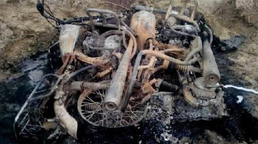 &Ccedil;alınan Iki Motosiklet Yakılmış Olarak Bulundu