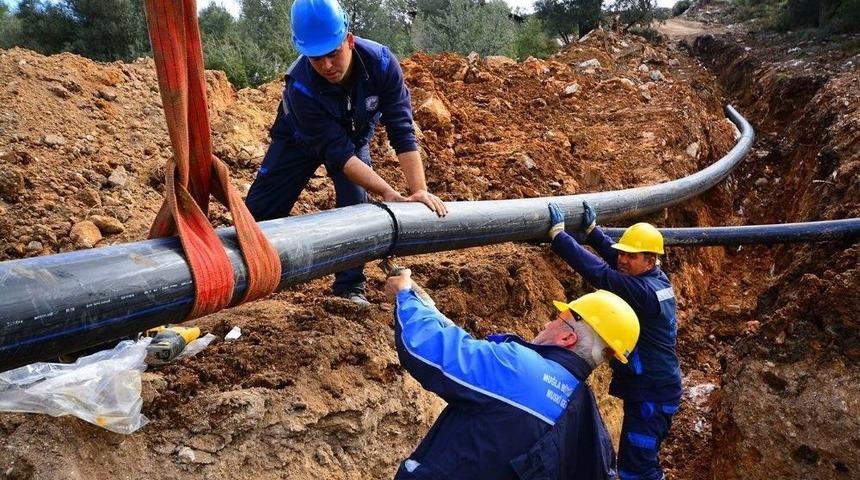 Milas&rsquo;ta 3 Mahalleye 5 Bin 500 Metrelik İ&ccedil;me Suyu Hattı