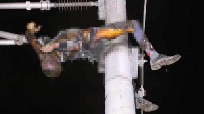 Elektrik Direğinde Yanarak &Ouml;ld&uuml;