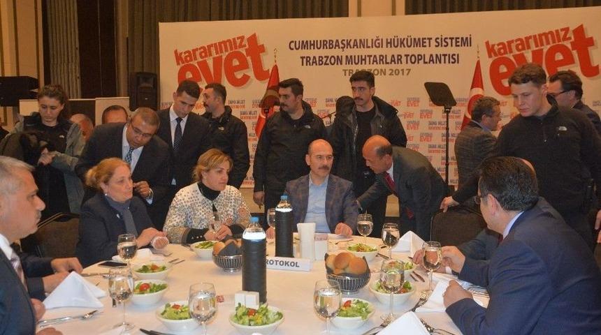 Bakan Soylu Trabzon’da Muhtarlarla Buluştu