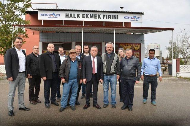 Başkan Böcek, Halk Ekmek Fırınını Denetledi