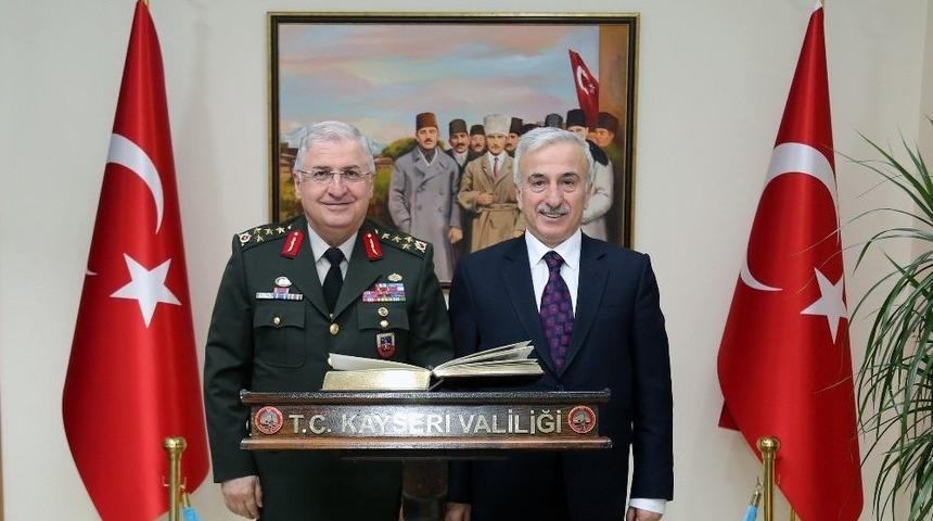 Jandarma Genel Komutanı Orgeneral Yaşar G&uuml;ler Valiliği Ziyaret Etti