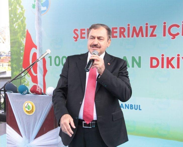 Orman Ve Su İşleri Bakanı Veysel Eroğlu Sarıyer’de Fidan Dağıttı G1