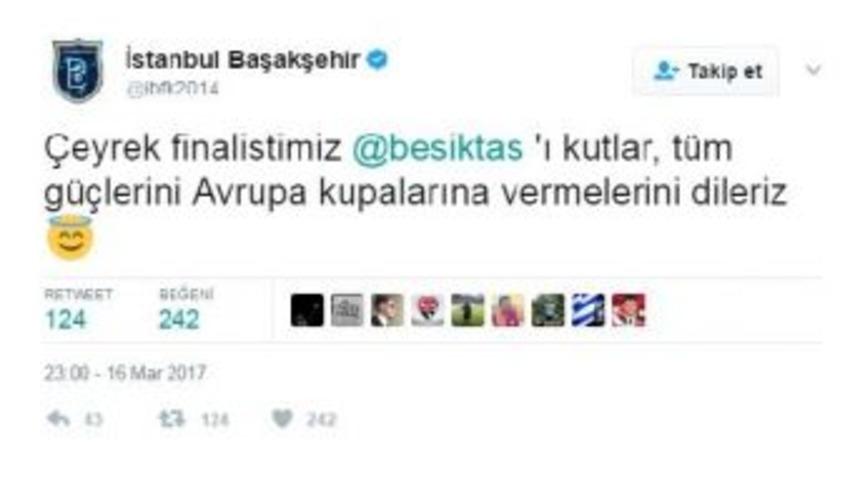 Medipol Başakşehir'den Esprili Tebrik