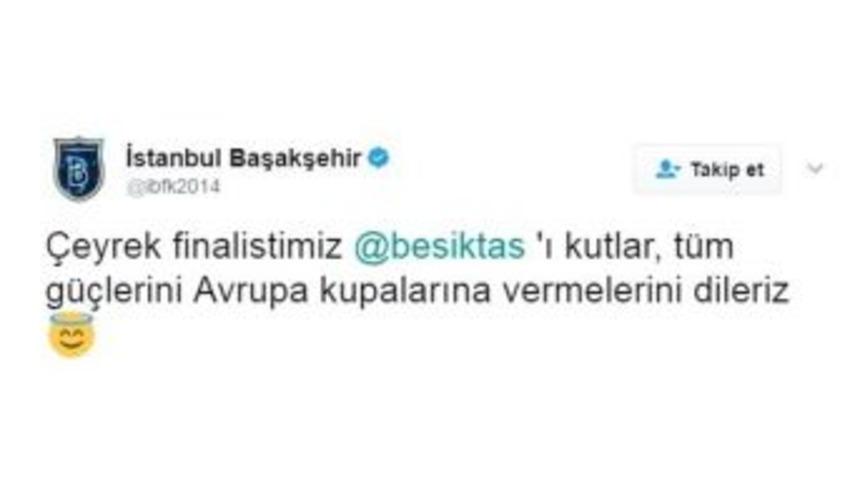 Başakşehir&rsquo;den Beşiktaş&rsquo;a Esprili Tebrik