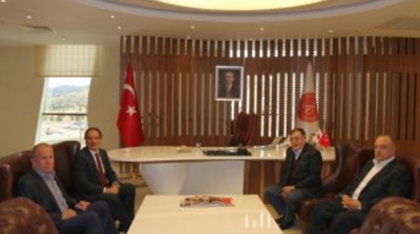 Ntso Başkanı Parmaksız Ve Ntb Başkanı Salaş&rsquo;tan, Rekt&ouml;r Bağlı&rsquo;ya Hayırlı Olsun Ziyareti