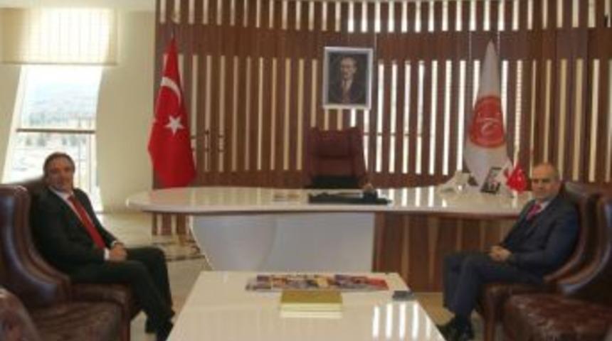 Emniyet M&uuml;d&uuml;r&uuml; Artunay Ne&uuml; Rekt&ouml;r&uuml; Bağlı&rsquo;yı Ziyaret Etti