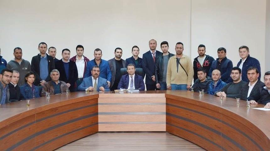 Şehit Enes &Ccedil;i&ccedil;ek Mesleki Ve Teknik Anadolu Lisesi&rsquo;nden Kaymakamı &Ouml;mer &Ccedil;imşit&rsquo;e Ziyaret