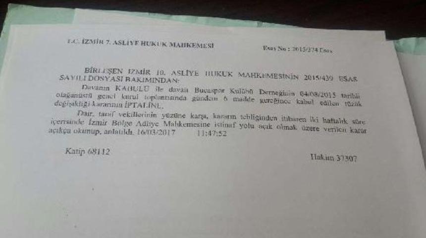 Bucaspor'da Kongre Iptalinin Şoku