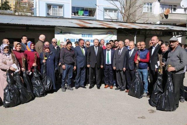 Artvin’de Vatandaşlara 12 Bin Adet Ağaç Fidanı Dağıtıldı