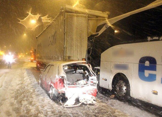 Bolu Dağı’nda Zincirleme Kaza: 1 Yaralı