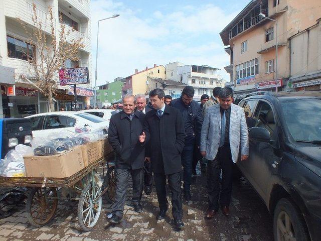 Kaymakam Kırlı, Çarşı Esnafını Ziyaret Etti