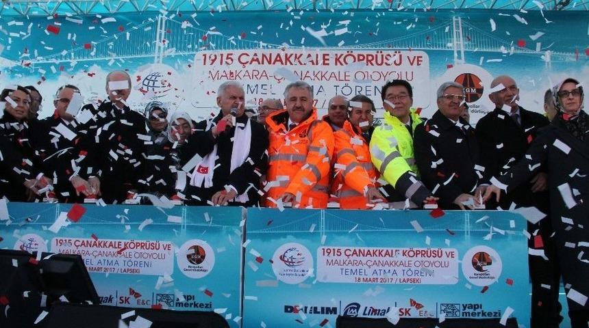 &Ccedil;anakkale 1915 K&ouml;pr&uuml;s&uuml;&rsquo;n&uuml;n Temeli Atıldı