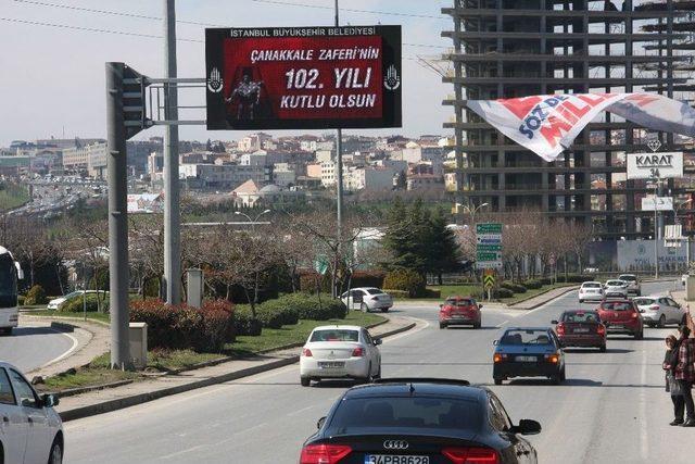 Trafik Levhalarında Çanakkale Zaferi Mesajı