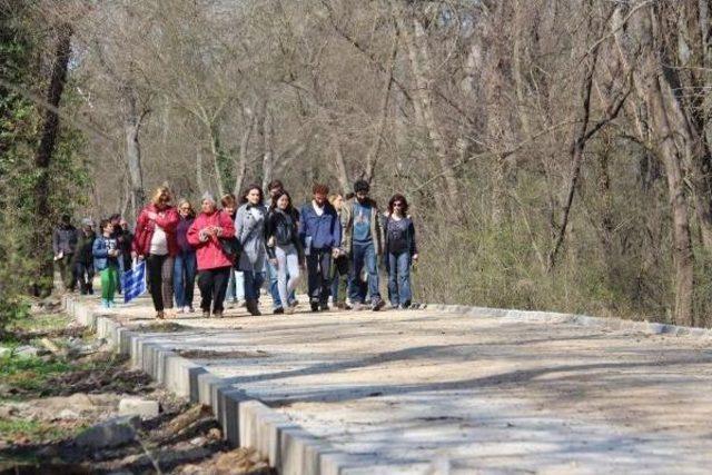 Çevrecilerden 'ormanda Betona Hayır' Eylemi