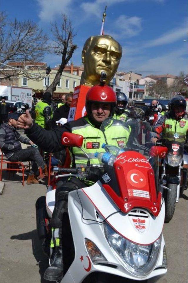 1000 Motosikletli Gelibolu'dan Geçti