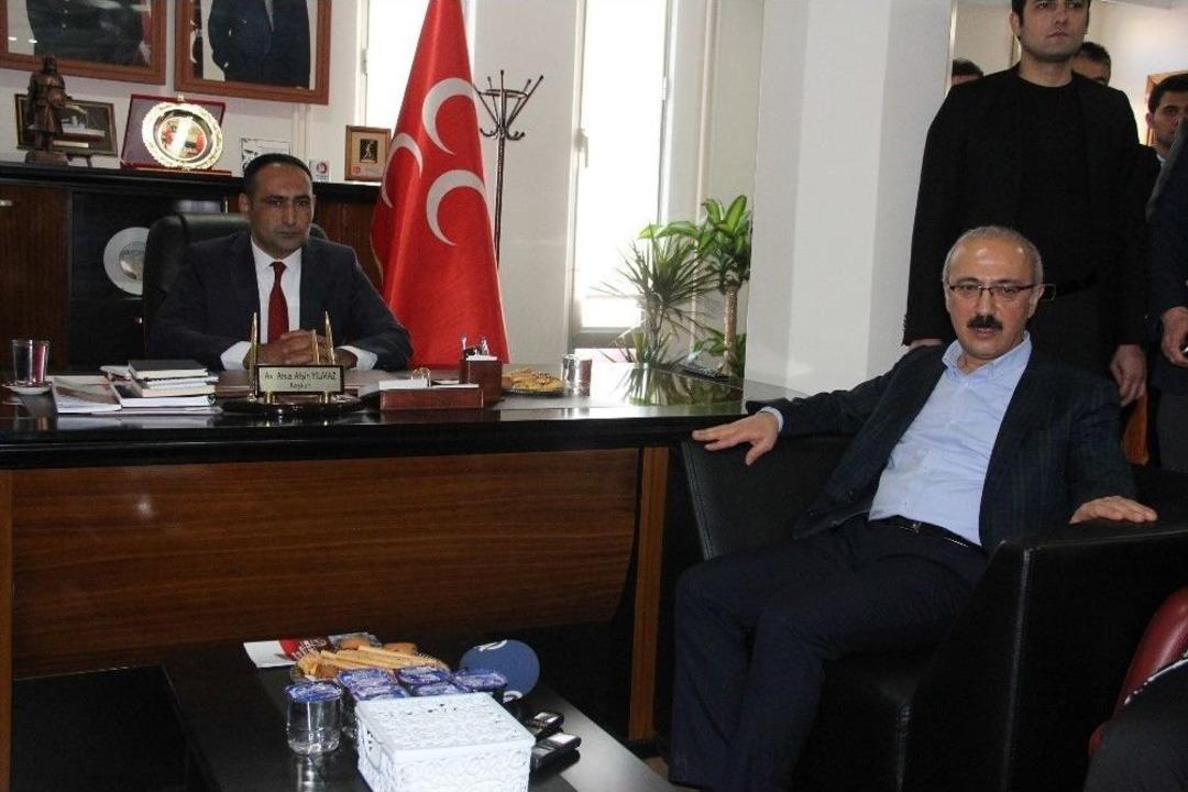 Bakan Elvan, Mhp Mersin İl Başkanlığını Ziyaret Etti