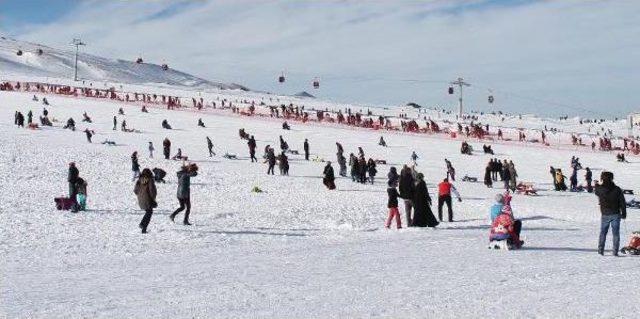 Suriyeli Kadından Erciyes’Te Snowboard