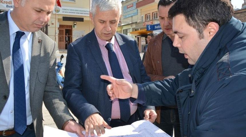 Bağarası&rsquo;nda Kapalı Pazaryeri Yapım &Ccedil;alışmaları Hızlandı