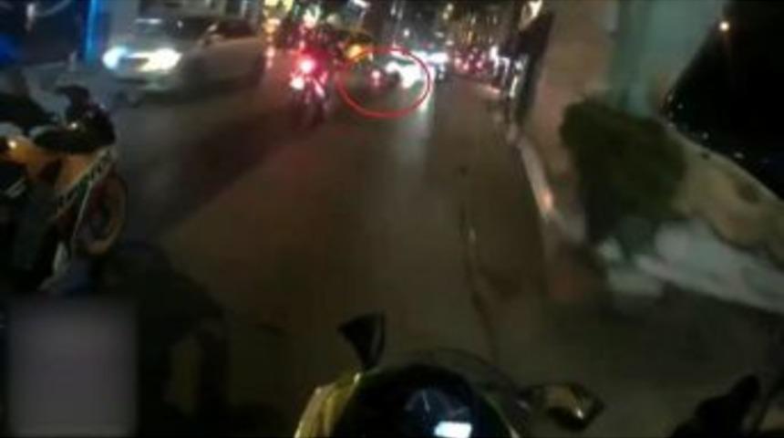 (&ouml;zel Haber) Motosiklet Konvoyunda Kaza Kamerada