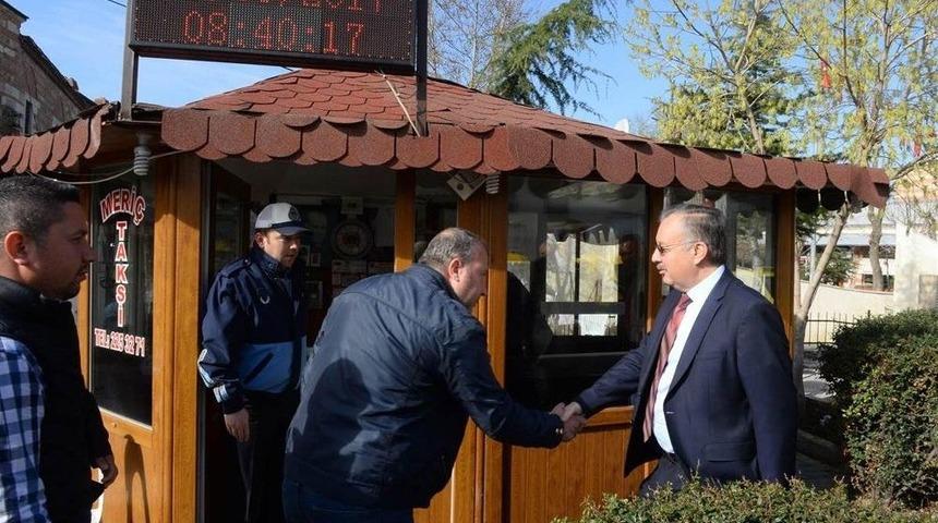 Edirne Valisi Özdemir’den Taksi Esnafına Ziyaret