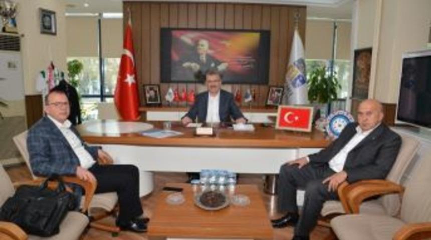 Matlı Ve G&uuml;nc&uuml;&rsquo;den Başkan &Ouml;zkan&rsquo;a Ziyaret