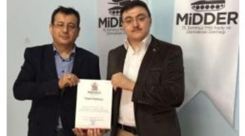 15 Temmuz Milli İrade Ve Demokrasi Derneği Tepebaşı İlçe Temsiliciğine Zekai Aydın Atandı