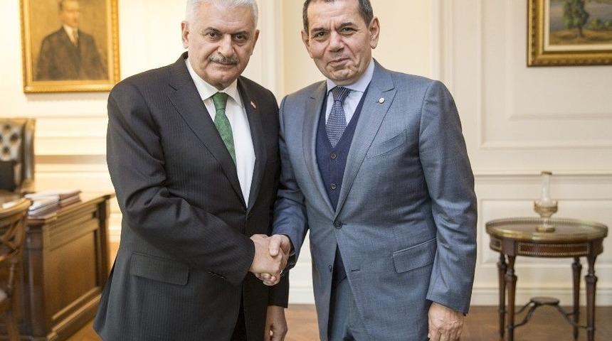 Başbakan Yıldırım, Galatasaray Spor Kul&uuml;b&uuml; Başkanı Dursun &Ouml;zbek&rsquo;i Kabul Etti