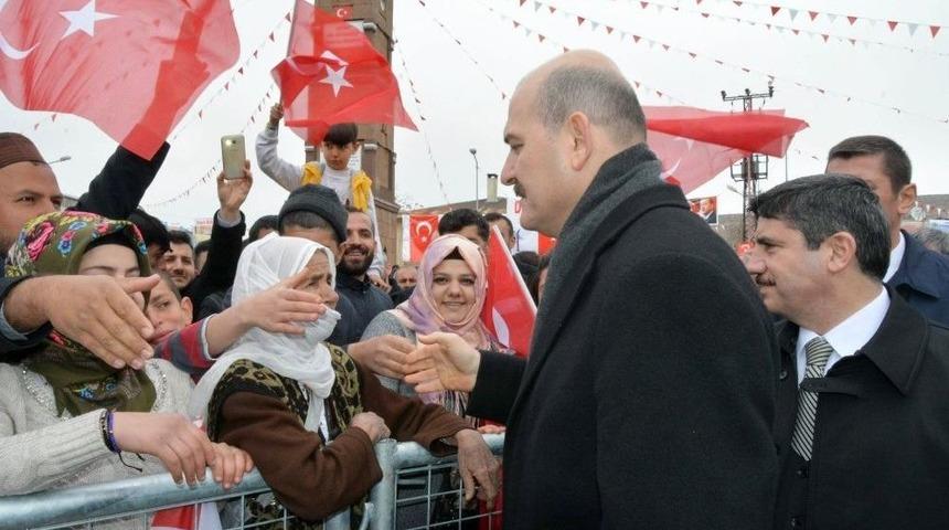 Bakan Soylu Eruh&rsquo;ta Referandum Mitingine Katıldı