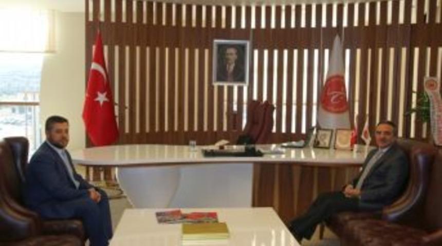 İl Genel Meclis Başkanı &Ouml;zg&uuml;n, Rekt&ouml;r Bağlı&rsquo;yı Ziyaret Etti