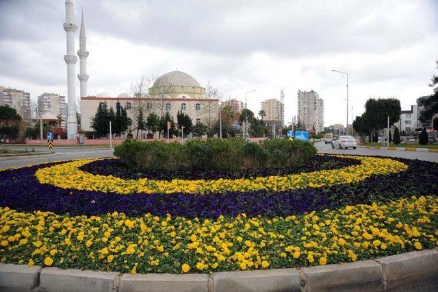 Kepez Belediyesi İlçeyi Çiçeklerle Donattı