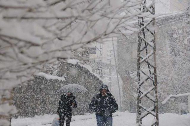 Hakkari'de Kar Yolları Kapattı