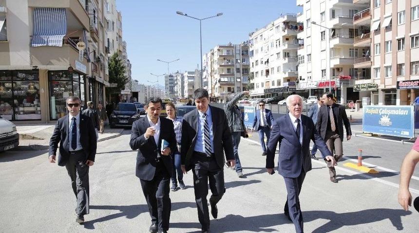 T&uuml;rel, Cumhurbaşkanı Erdoğan&rsquo;ın A&ccedil;acağı Tongu&ccedil; Caddesi&rsquo;ni İnceledi