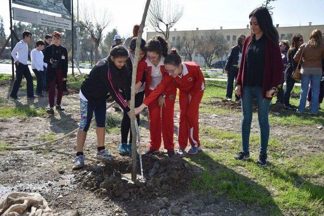 Öğrenciler Harçlıklarıyla Aldıkları Fidanları Toprakla Buluşturdu