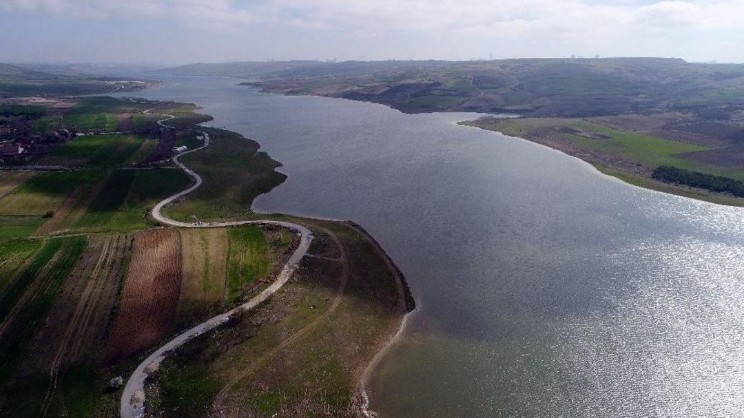 Sazlıdere Barajı&rsquo;na D&ouml;k&uuml;len Hafriyat Atıkları Havadan G&ouml;r&uuml;nt&uuml;lendi
