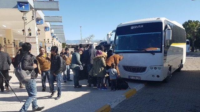 Manavgat’ta Yakalanan 172 Göçmen İstanbul’a Gönderildi