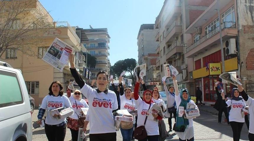 Ak Kadınlar &lsquo;evet&rsquo; &Ccedil;ağrısına İncirliova&rsquo;da Devam Etti