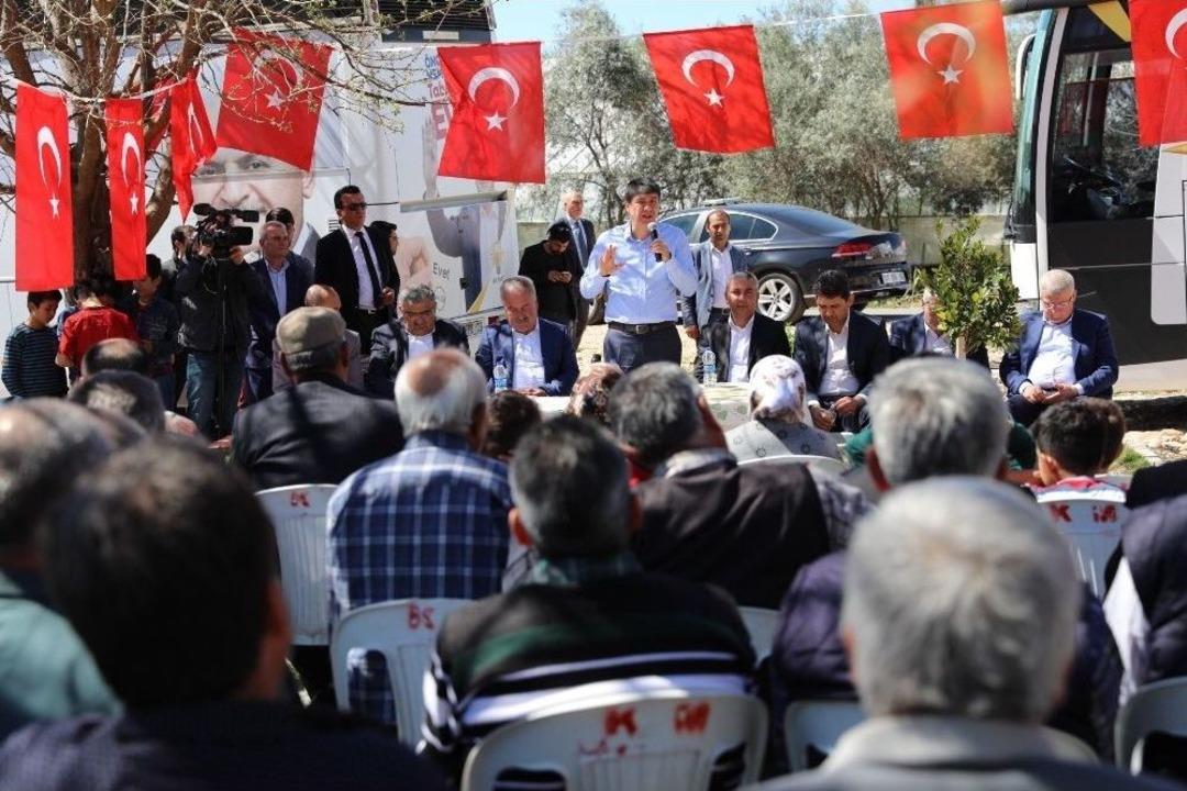 Başkan T&uuml;rel, Aksu İl&ccedil;esinde