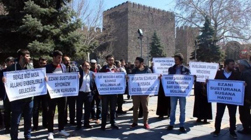 Kayseri'de Sp'lilerden İsrail&rsquo;E 'ezan Yasağı' Protestosu