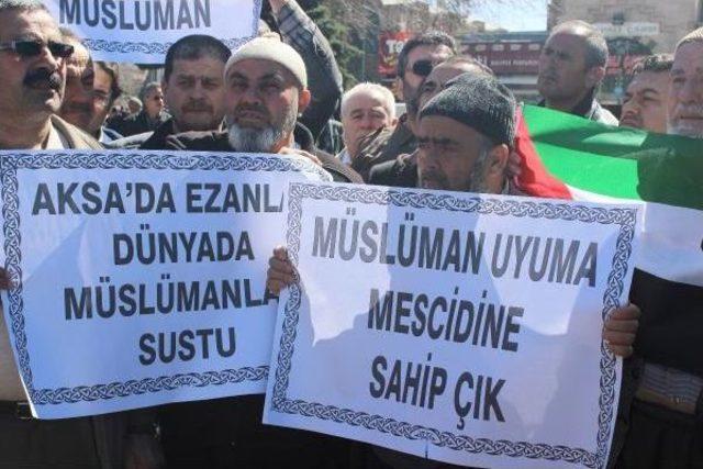 Kayseri'de Sp'lilerden İsrail’E 'ezan Yasağı' Protestosu