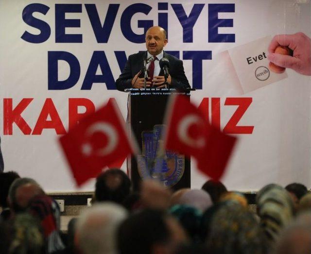 Bakan Fikri Işık, Karamürsellileri ’evet’e Davet Etti