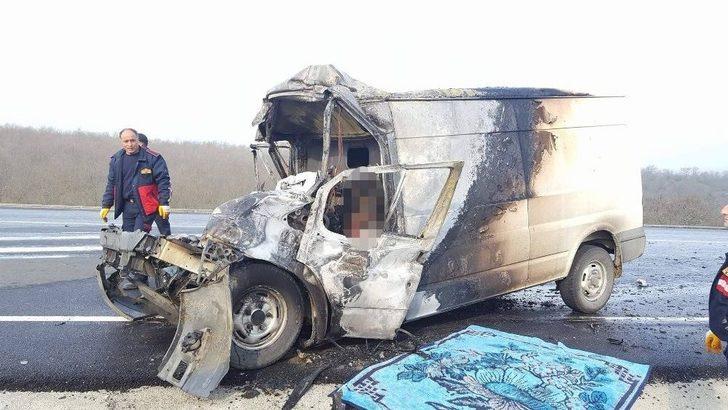 Genç Sürücü Yanan Araçta Feci Şekilde Can Verdi G3