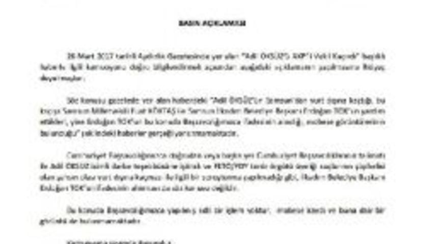 Samsun Cumhuriyet Başsavcılığı'ndan Adil &Ouml;ks&uuml;z A&ccedil;ıklaması