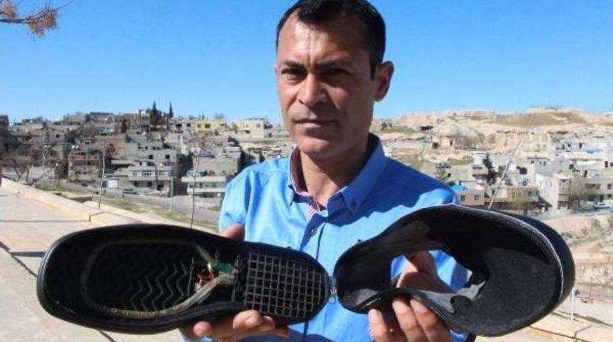 G&uuml;venlik G&ouml;revlisinin, Sinyal Kesici Ayakkabısı