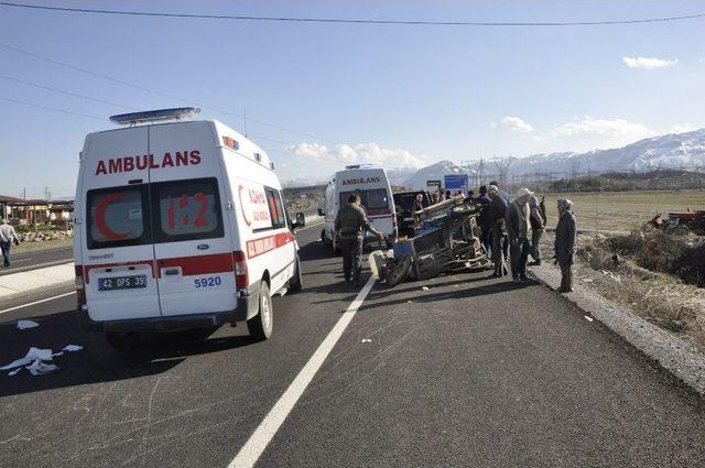 Konya’da Triportör Devrildi: 2 Yaralı