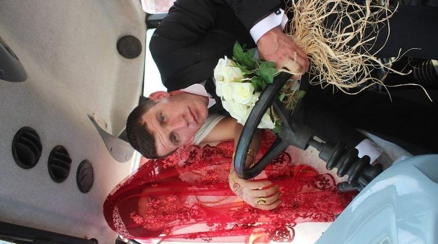 (&ouml;zel Haber) Temizlik Aracını Gelin Arabası Yaptı