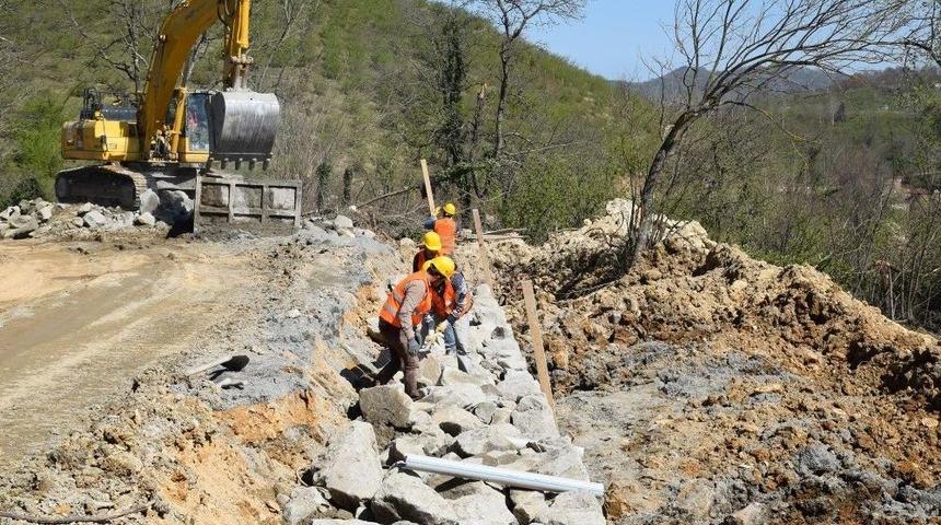 Fatsa&rsquo;da Oluklu-hatipli Yolu Sıcak Asfalta Kavuşuyor