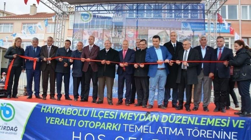 Hayrabolu Meydan D&uuml;zenlemesi Ve Yeraltı Otopark&rsquo;ın Temeli Atıldı