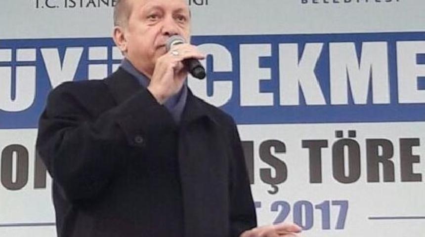 Cumhurbaşkanı Erdoğan B&uuml;y&uuml;k&ccedil;ekmece'de Toplu A&ccedil;ılış T&ouml;reninde Konuştu