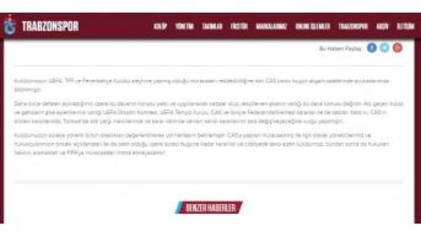 Trabzonspor Fıfa&rsquo;Ya Başvurma Uyarısı